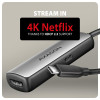 RVC-HI8KPD Adapter aktywny USB-C -> HDMI 8K/60Hz, Aluminum, PD100W, 16cm kabel-16944859