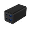 Ładowarka uniwersalna 65W GaN 2xUSB-A 2xUSB-C szybkie ładowanie czarna-16945267