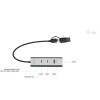 Uniwersalny metalowy ładujący HUB 2xUSB-C/2xUSB-A PD 85W-16947040