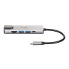 Adapter D-Link DUB-M520 - Przewodowy - Thunderbolt 3 - 60 W - 10,100,1000 Mbit/s - IEEE 802.3 - IEEE 802.3ab - IEEE 802.