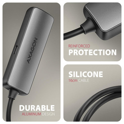 RVC-HI8KPD Adapter aktywny USB-C -> HDMI 8K/60Hz, Aluminum, PD100W, 16cm kabel-16944857