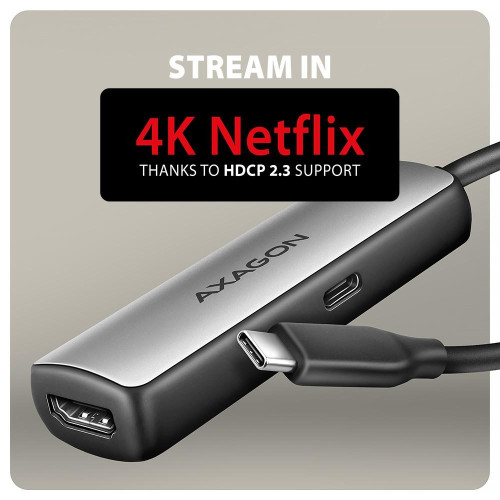 RVC-HI8KPD Adapter aktywny USB-C -> HDMI 8K/60Hz, Aluminum, PD100W, 16cm kabel-16944859