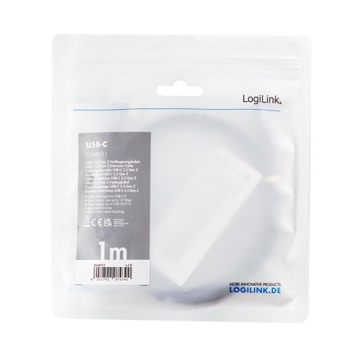 Kabel USB3.2 gen2 TypeC do USB-C/F, PD, 1m-16945041
