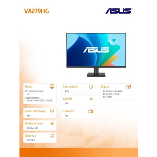 Monitor 27 cali VA279HG IPS FHD 120Hz HDMI VGA-16945845