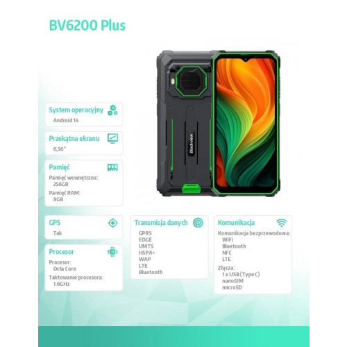 Smartfon BV6200 Plus 8/256GB zielony-16946296