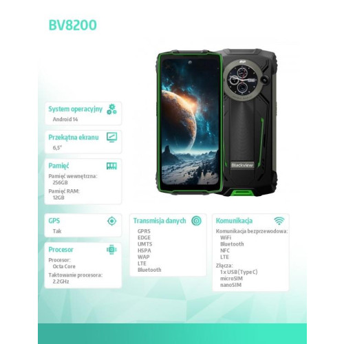 Smartfon BV8200 12/256GB zielony-16946319