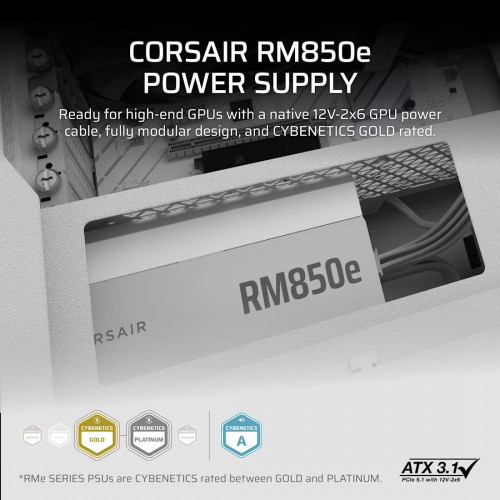 Zasilacz RM850e WHITE 80+GOLD F.MODULAR ATX 3.1-16946912