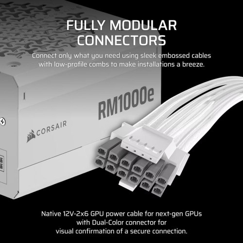 Zasilacz RM1000e WHITE 80+GOLD F.MODULAR ATX3.1-16946922