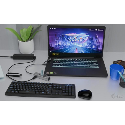 Uniwersalny metalowy ładujący HUB 2xUSB-C/2xUSB-A PD 85W-16947036