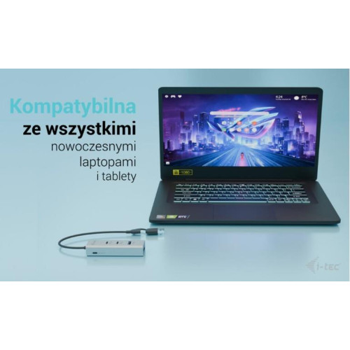 Uniwersalny metalowy ładujący HUB 2xUSB-C/2xUSB-A PD 85W-16947039