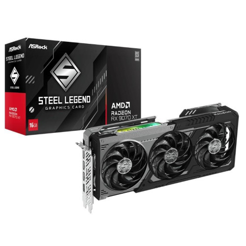 Karta graficzna RX 9070 XT STEEL LEGEND DARK 16GB GDDR6 256bit 3DP/HDMI