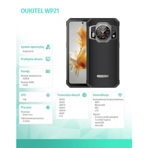 Smartfon WP21 12/256GB czarny-16949319