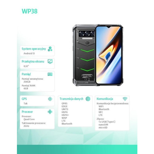 Smartfon WP38 6/256GB zielony-16949391