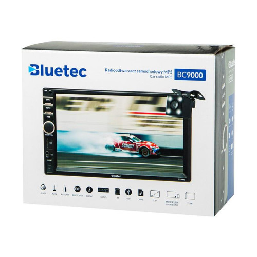 Radio samochodowe BC9000 2DIN 7 cali RDS USB microSD 4x50W kamera cofania-16950137