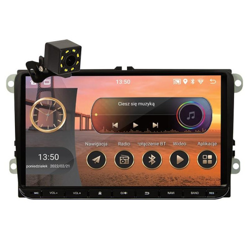 Radio samochodowe CP02 2DIN 9 cali ekran dotykowy Android/WiFi/GPS/CARPLAY