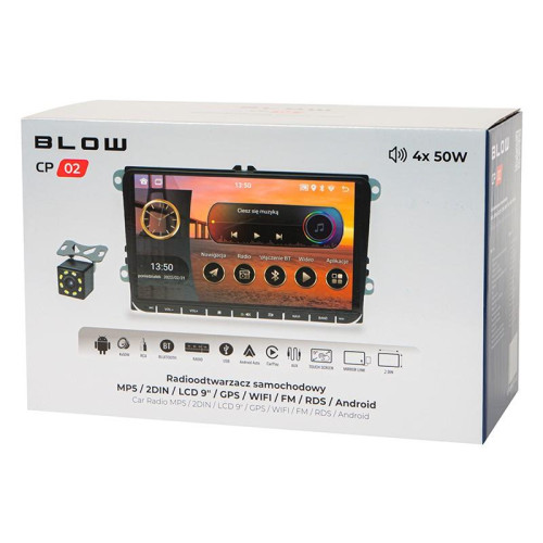 Radio samochodowe CP02 2DIN 9 cali ekran dotykowy Android/WiFi/GPS/CARPLAY-16950144
