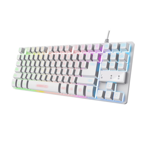 Klawiatura gamingowa TRUST GXT833W THADO TKL US White