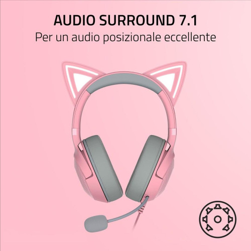 Razer RZ04-04730200-R3M1 słuchawki/zestaw słuchawkowy Przewodowa Opaska na głowę Połączenia/muzyka Różowy-169627