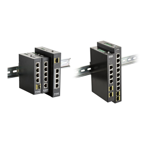 Przemysłowy gigabitowy przełącznik niezarządzalny D-Link z 2 gniazdami SFP - szyna DIN-16965661