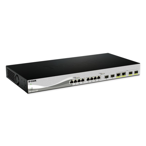 D-Link DXS-1210-12SC/E łącza sieciowe Zarządzany L2 10G Ethernet (100/1000/10000) 1U Czarny, Srebrny