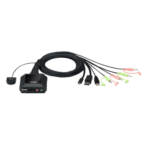 ATEN PRZEŁĄCZNIK KVM CS52DP-AT 2-PORTOWY HYBRYDOWY USB-C / DISPLAYPORT