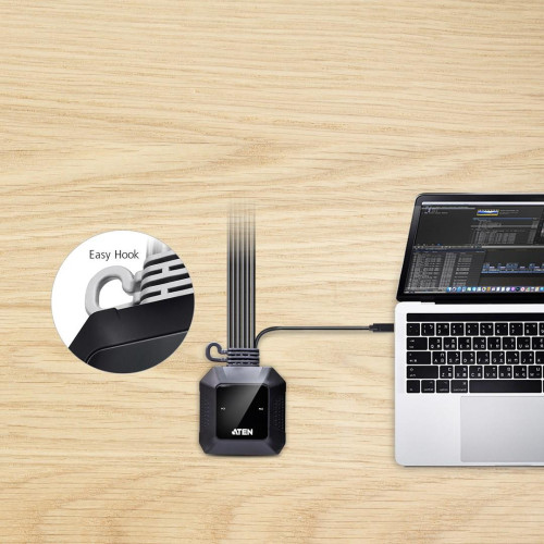 ATEN PRZEŁĄCZNIK KVM CS52DP-AT 2-PORTOWY HYBRYDOWY USB-C / DISPLAYPORT-16968254