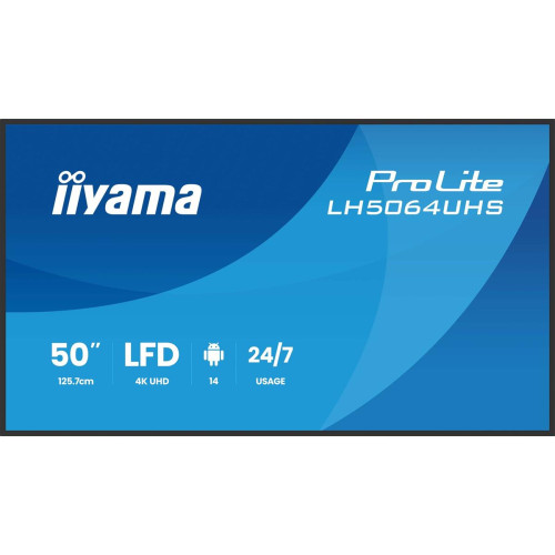 Płaski ekran iiyama LH7564UHS-B1AG 75 IN LCD UHD - 190.5 cm