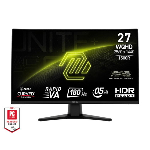 Zakrzywiony monitor do gier MSI MAG 274CQFDE 27" - Płaski ekran - 68,6 cm