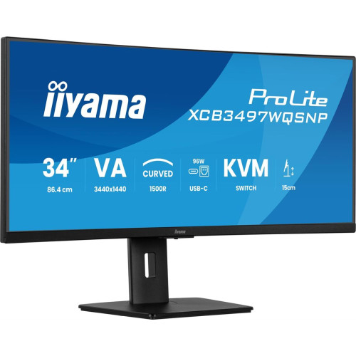 Monitor iiyama XCB3497WQSNP-B1 34" - Płaski ekran - 86,4 cm
