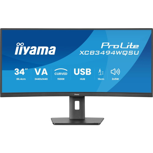 Monitor iiyama XCB3494WQSU-B1 34" - Płaski ekran - 86,4 cm
