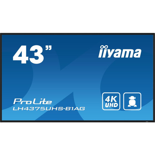 iiyama ProLite Płaski panel Digital Signage 108 cm (42.5") LCD Wi-Fi 500 cd/m2 4K Ultra HD Czarny Procesor wbudowany Android 11 24/7