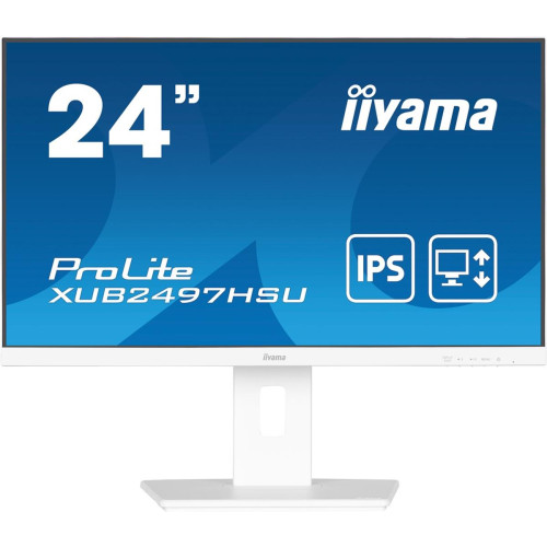 Iiyama TFT XUB2497HSU IPS 24'' HDMI/DP/2xUSB/hoev/weiß - Płaski ekran - 60.5 cm