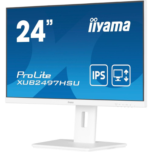 Iiyama TFT XUB2497HSU IPS 24'' HDMI/DP/2xUSB/hoev/weiß - Płaski ekran - 60.5 cm-16972280