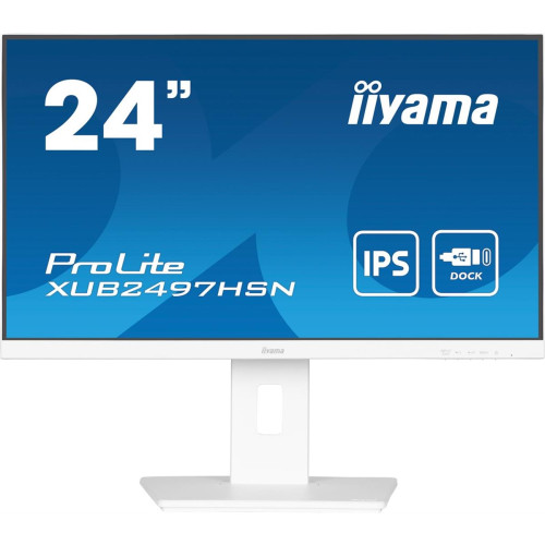 Monitor IIYAMA XUB2497HSN-W1 23.8inch IPS FHD 100Hz 250cd/m2 1ms HDMI DP Speakers-16972779