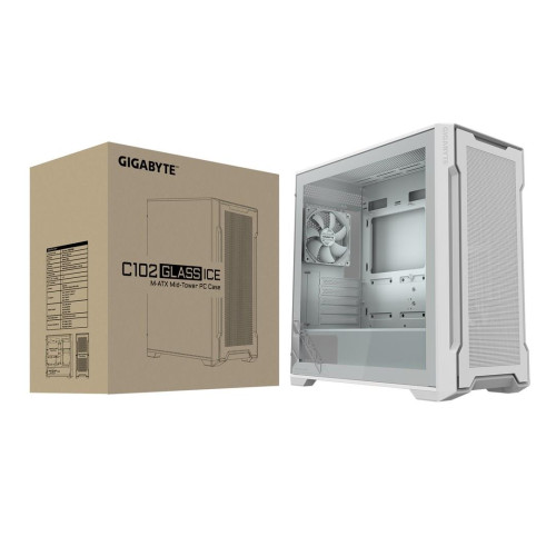 Obudowa Gigabyte case C102 GLASS ICE, mATX, Mid Tower, biały-16978929