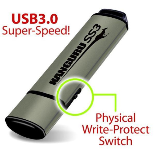 Pamięć USB Kanguru 64GB SS3 USB3.0 - 105 MB/s - Zaślepka - Aluminium-16981578