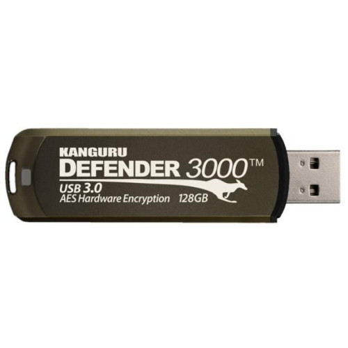 Pendrive Kanguru Defender 3000 - 64 GB - USB Type-A - 3.2 Gen 1 (3.1 Gen 1) - Zaślepka - 38 g - Brązowy