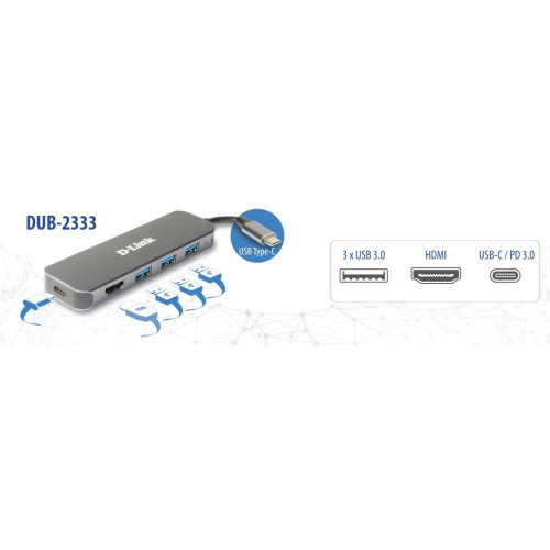 5-IN-1 USB-C HUB W HDMI/1XHDMI 3XUSB3.0 1XUSB-C PORT-16981916