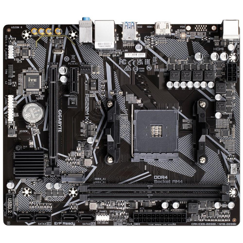 Płyta główna Gigabyte A520M K, chipset AMD A520, gniazdo AM4, 2xDDR4, format mATX-16984071