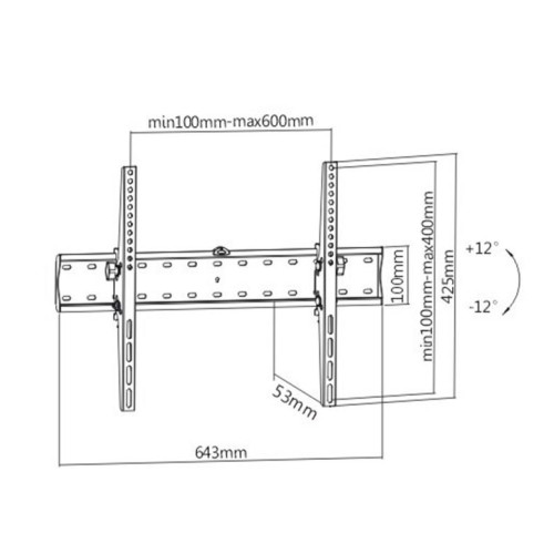GEMBIRD UCHWYT REGULOWANY LCD 37-70 VESA MAX 600 X 400MM, DO 40KG-16995150
