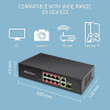 Przełącznik sieciowy SWITCH FAST Ethernet 8x RJ45 PoE 2x RJ45 Uplink 1x SFP | 120W | 1000Mb/s-17122218