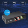 Przełącznik sieciowy SWITCH FAST Ethernet 8x RJ45 PoE 2x RJ45 Uplink 1x SFP | 120W | 1000Mb/s-17122219