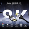 Kabel HDMI 2.1 8K 60Hz 1m; czarny; C11086GY01-1M-17122349