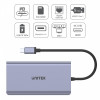 HUB USB-C 2x USB 3.1, HDMI 2.0, DP 1.4, RJ45, SD, PD 100W; D1056A-17122651