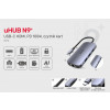 HUB USB-C 9w1, USB-C, HDMI 2.0, RJ45, PD 100W, czytnik SD; D1071A-17122655