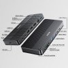 Stacja dokująca 13w1 USB-C, HDMI 2.1,DP 2.0,RJ45,10GBPs;D1104A01-17122780