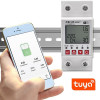 Przekaźnik 63A na szynę DIN z licznikiem energii elektrycznej | Timer | Tuya | Wi-Fi | LED 