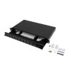 Przełącznica światłowodowa LANBERG 12xSC duplex / 12xLC quad rack 19" 1U czarna + akcesoria