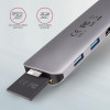 Axagon HMC-5 stacja dokująca Przewodowa USB 3.2 Gen 1 (3.1 Gen 1) Type-C Szary-17146831