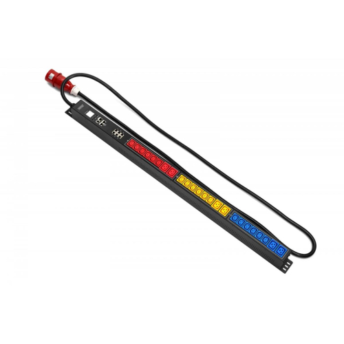 Listwa zasilająca SMART PDU, wtyk IEC 60309 32A/400V, gniazda 18xC13 10A/250V, 6xC19 16A/250V,32A